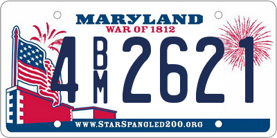 MD license plate 4BM2621