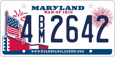 MD license plate 4BM2642