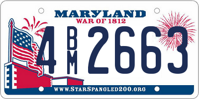 MD license plate 4BM2663