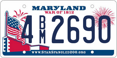 MD license plate 4BM2690