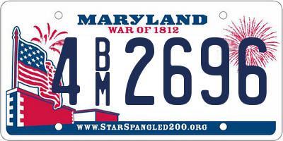 MD license plate 4BM2696