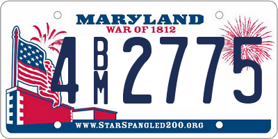 MD license plate 4BM2775
