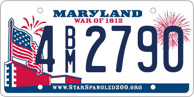 MD license plate 4BM2790