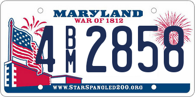 MD license plate 4BM2858