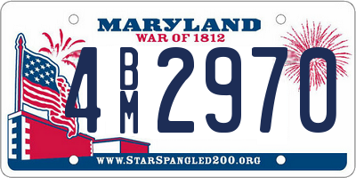 MD license plate 4BM2970