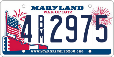 MD license plate 4BM2975