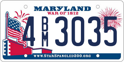 MD license plate 4BM3035