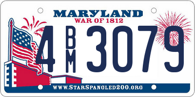 MD license plate 4BM3079