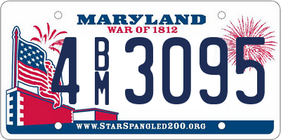 MD license plate 4BM3095