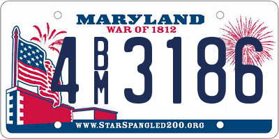 MD license plate 4BM3186