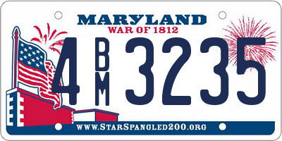 MD license plate 4BM3235