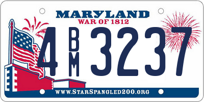 MD license plate 4BM3237