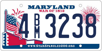 MD license plate 4BM3238