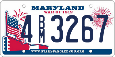 MD license plate 4BM3267