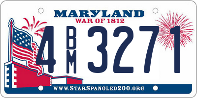 MD license plate 4BM3271