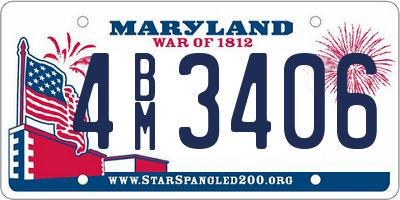 MD license plate 4BM3406