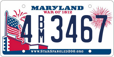 MD license plate 4BM3467