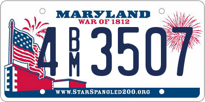 MD license plate 4BM3507