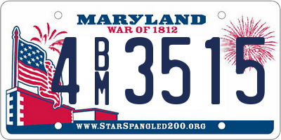 MD license plate 4BM3515