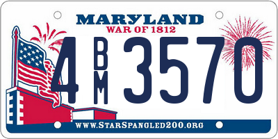 MD license plate 4BM3570