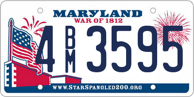 MD license plate 4BM3595