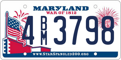 MD license plate 4BM3798