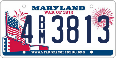 MD license plate 4BM3813