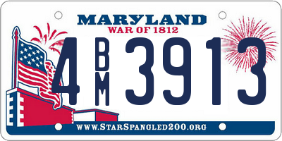 MD license plate 4BM3913