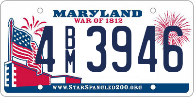 MD license plate 4BM3946