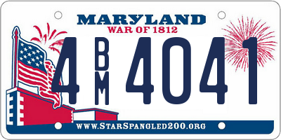 MD license plate 4BM4041
