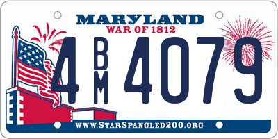 MD license plate 4BM4079