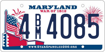 MD license plate 4BM4085