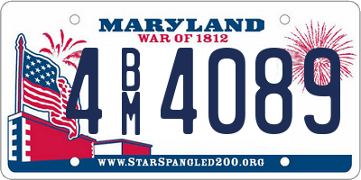 MD license plate 4BM4089