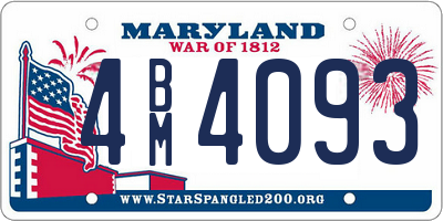 MD license plate 4BM4093