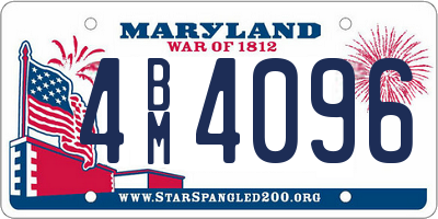 MD license plate 4BM4096