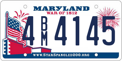 MD license plate 4BM4145
