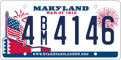 MD license plate 4BM4146