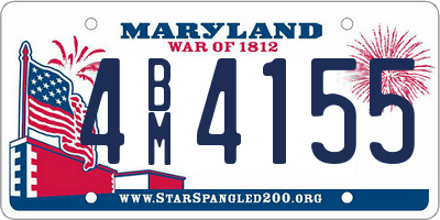 MD license plate 4BM4155
