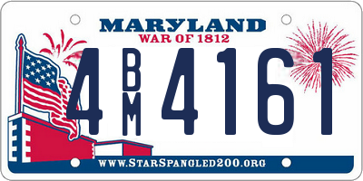 MD license plate 4BM4161