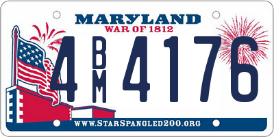 MD license plate 4BM4176