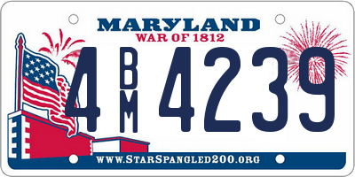 MD license plate 4BM4239