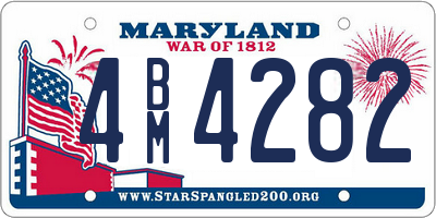 MD license plate 4BM4282