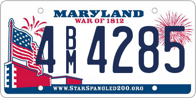MD license plate 4BM4285