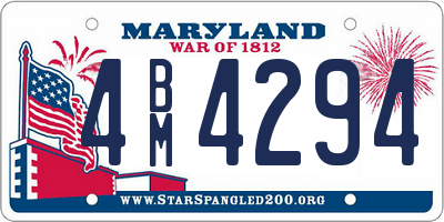 MD license plate 4BM4294