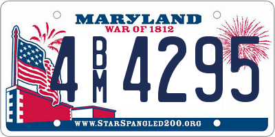 MD license plate 4BM4295