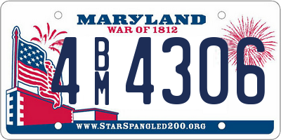 MD license plate 4BM4306