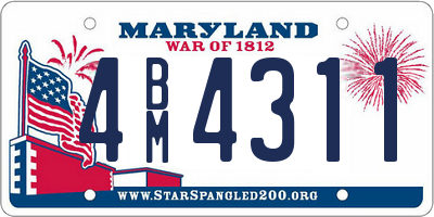 MD license plate 4BM4311