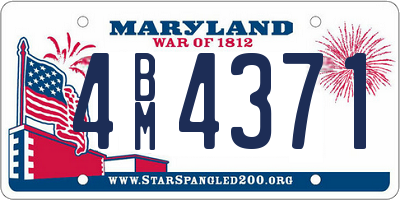 MD license plate 4BM4371