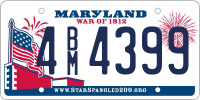 MD license plate 4BM4399