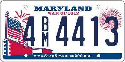MD license plate 4BM4413